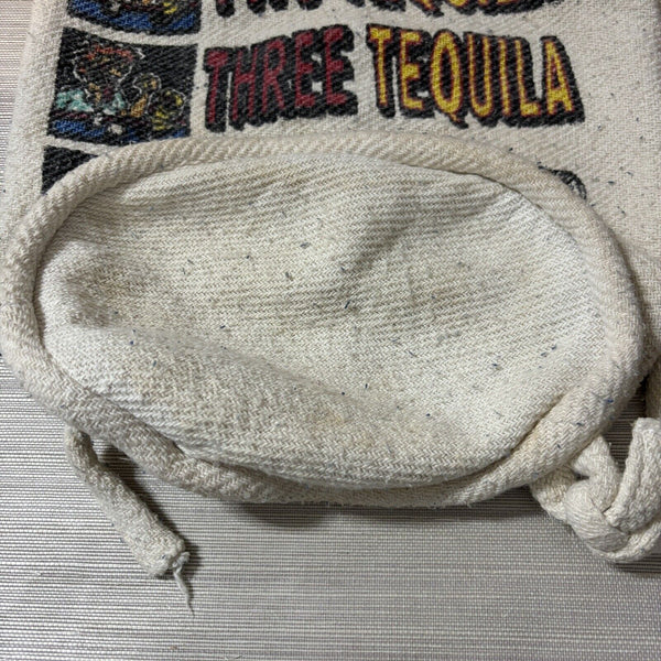 “One Tequila Two Tequila Three Tequila Floor”w/ Worm Drawstring Backpack Cancun