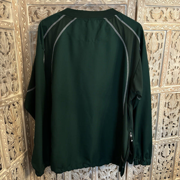 Boombah Explosion Green Mens Athletic Windbreaker Golf Jacket MED Long Sleeve