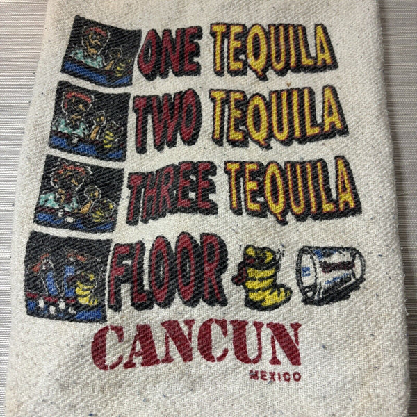 “One Tequila Two Tequila Three Tequila Floor”w/ Worm Drawstring Backpack Cancun