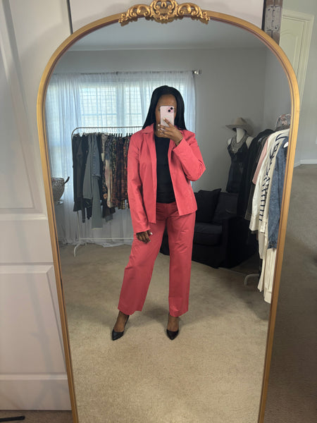 Women's Casual Corner Salmon Pants Suit