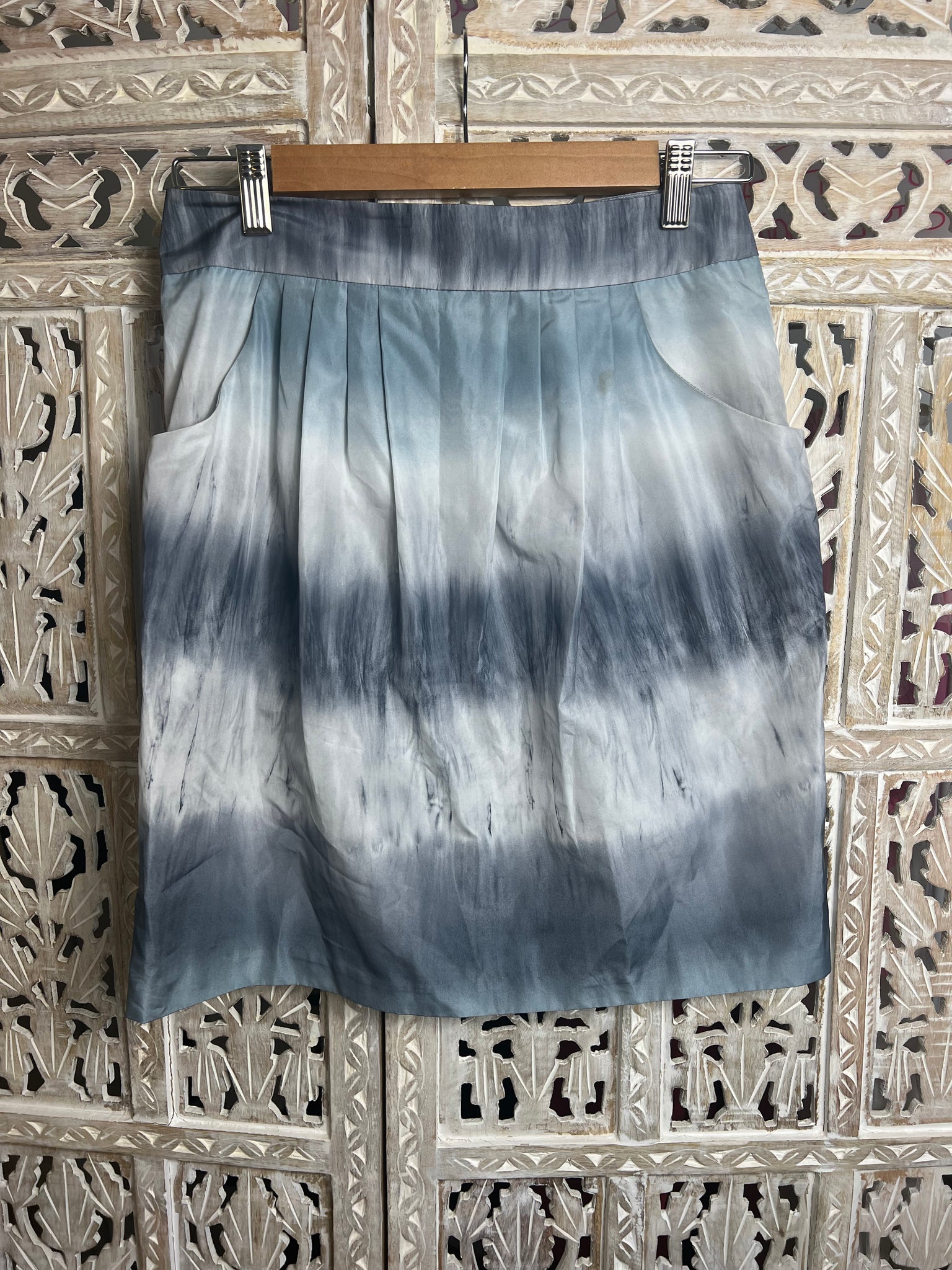 Ladies Adam Lippes Tye Dye Print Knee Length Skirt-Size 6