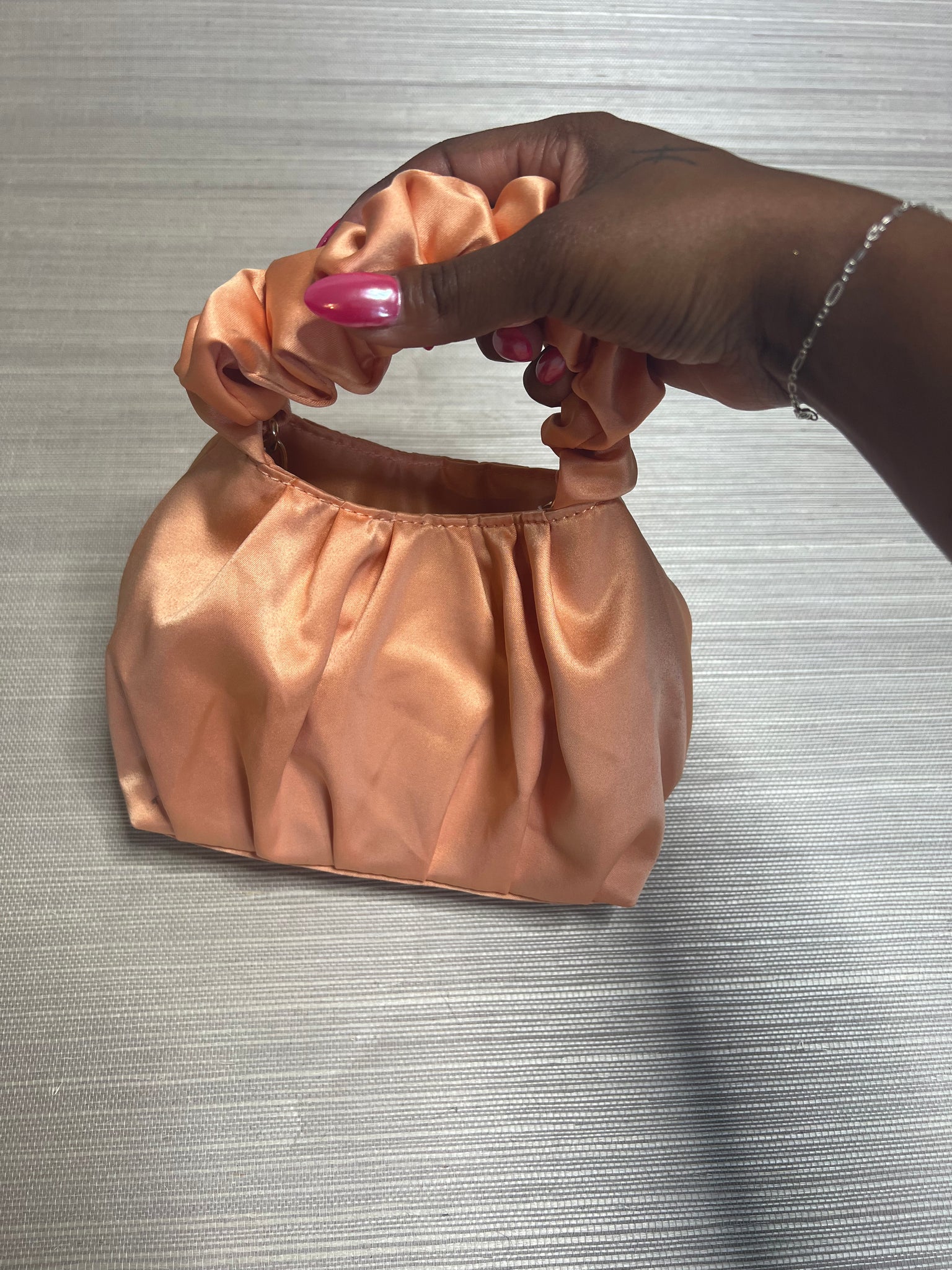 Satin Scrunchy Handle Mini Handbag