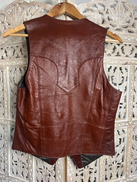 Genuine Leather Western Vest