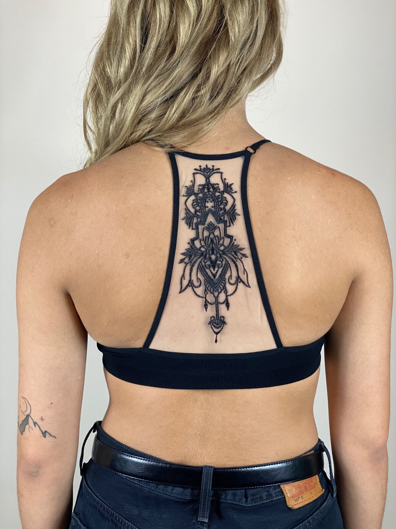 "Back Tattoo" Mesh Bralette